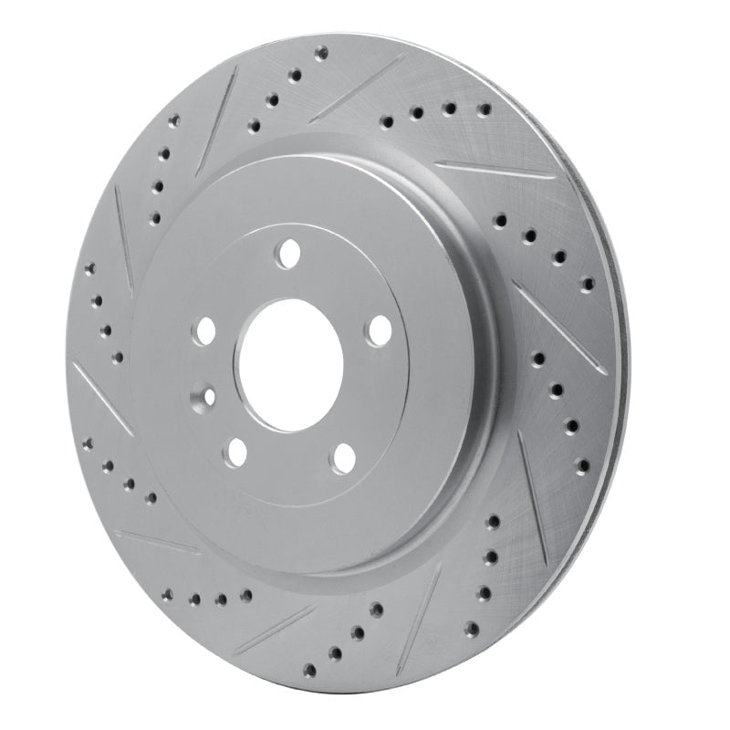 DFC 13-19 Ford Taurus (Excl SHO) Rear Left Drilled & Slotted Silver Brake Rotor
