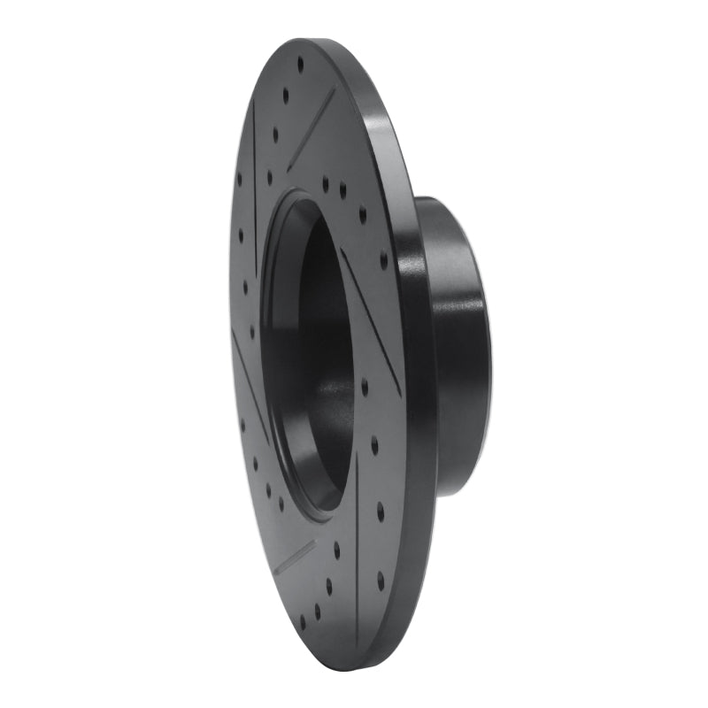 R1 73-85 Mercedes-Benz 230 Front Right Drilled & Slotted Black Brake Rotor