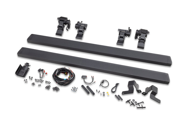 RealTruck 20-24 Jeep Gladiator CC 4dr VoltStep Electric Running Board Kit (Cut/Drill Req.) - Tex Blk