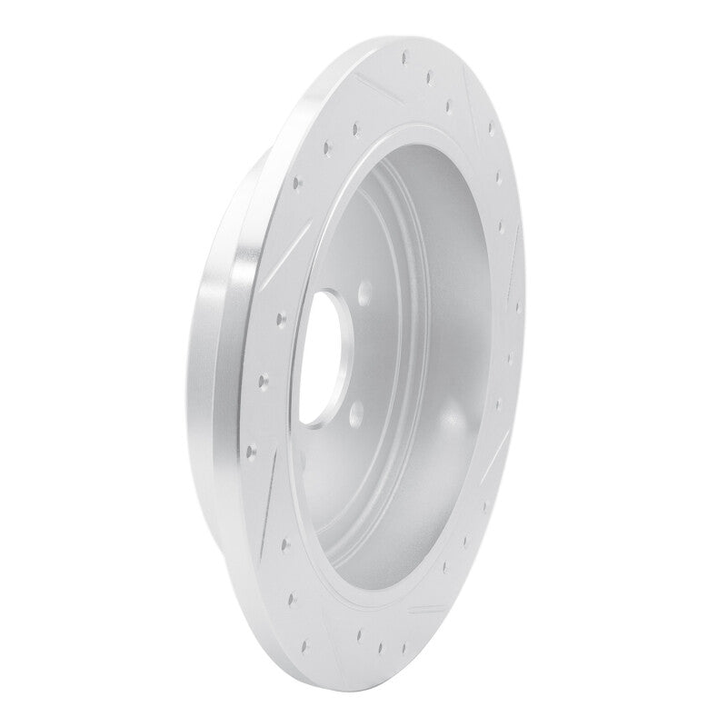 DFC 03-11 Lincoln Town Car Rear Left Drilled & Slotted Silver Brake Rotor