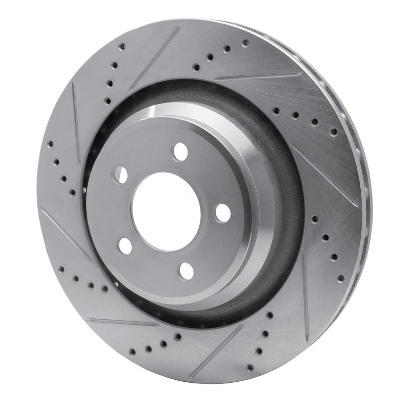 DFC 05-23 Chrysler 300 Rear Left Drilled & Slotted Silver Brake Rotor