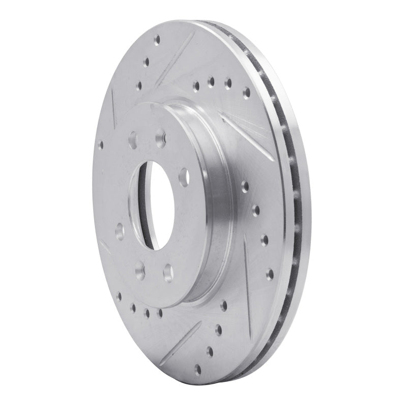 DFC 12-25 Dodge Attitude (Mexico) Front Left Drilled & Slotted Silver Brake Rotor