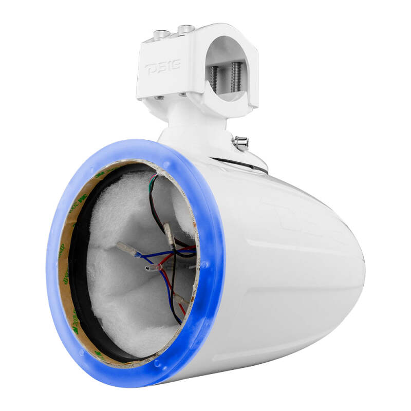 DS18 Marine And Psports Towers Speakers Not Included 6.5in RGB LED Lights White