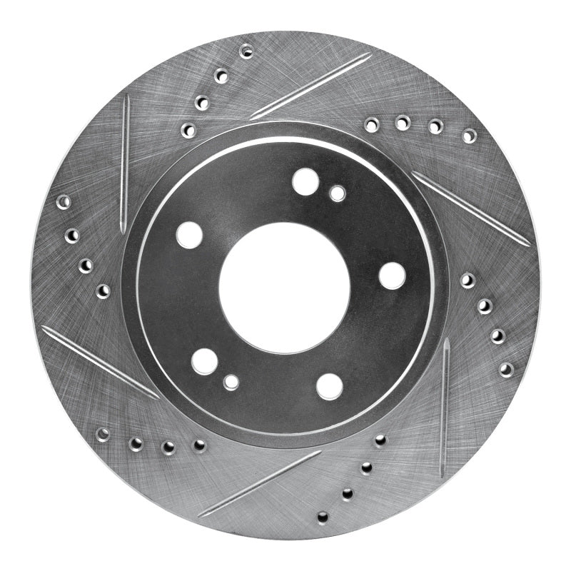 DFC 00-24 Chrysler Sebring Front Left Drilled & Slotted Silver Brake Rotor