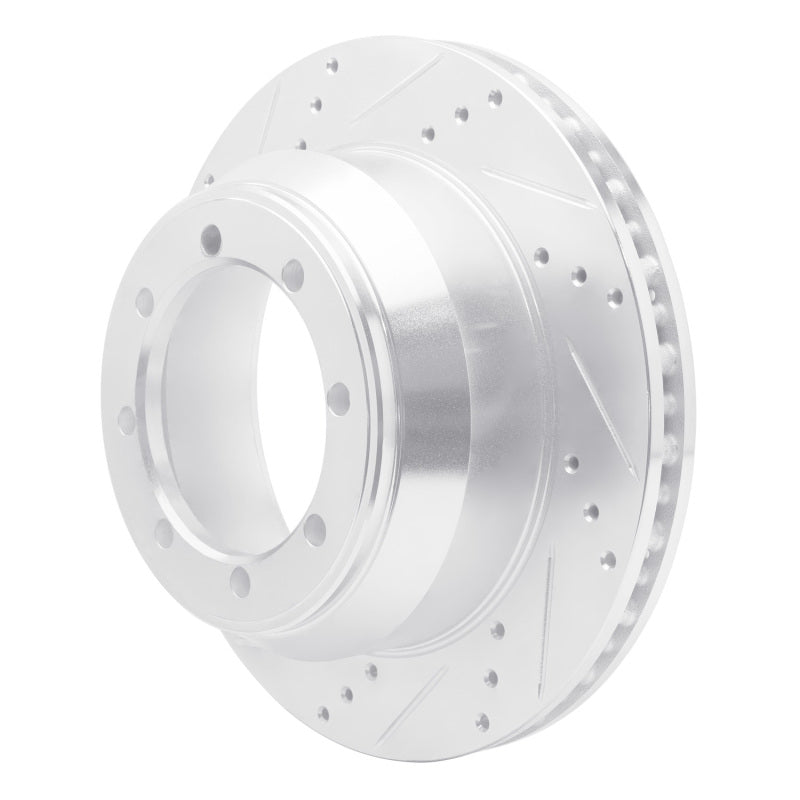 DFC 99-07 Ford E-350 Super Duty Rear Left Drilled & Slotted Silver Brake Rotor
