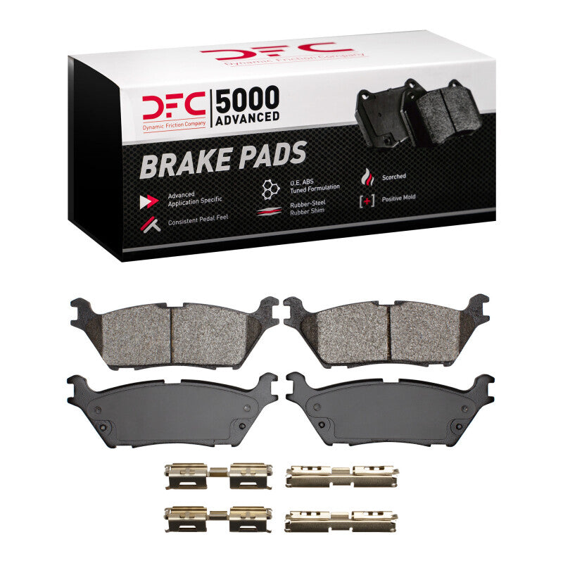 DFC 18-20 Ford F-150 4WD Rear 5000 Advanced Semi Metallic Brake Pads and Hardware Kit