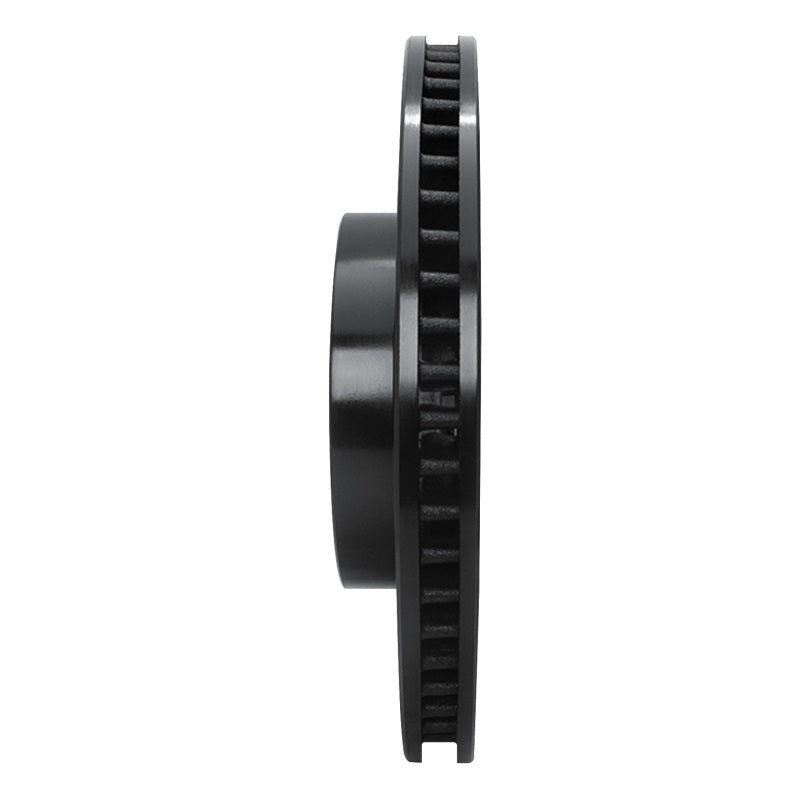 R1 07-23 Lexus LS460 Front Right Drilled & Slotted Black Brake Rotor