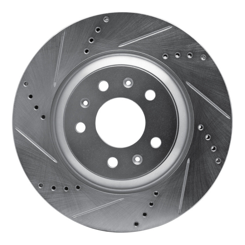 DFC 04-08 Cadillac STS Front Left Drilled & Slotted Silver Brake Rotor