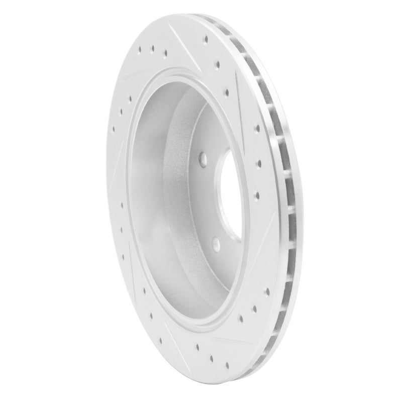 R1 94-96 Chevrolet Caprice Rear Left Drilled & Slotted Silver Brake Rotor