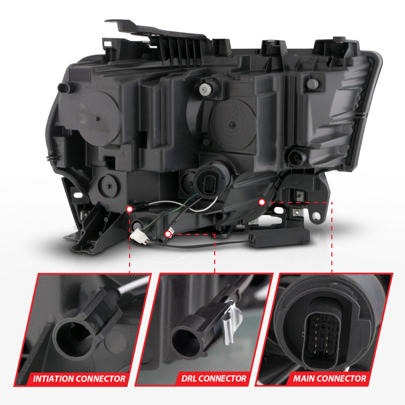 ANZO 19-24 RAM 2500/3500 Z-Series Full LED Proj Headlights DRL/Init/SeqSig - Driver Side ONLY