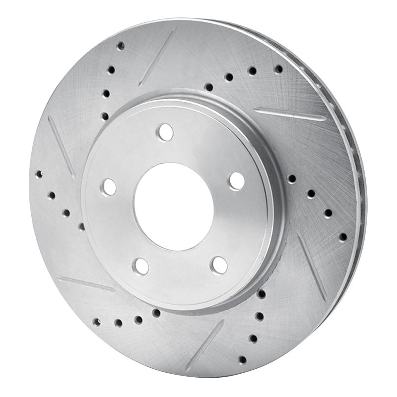 DFC 11-25 Chevrolet City Express Front Left Drilled & Slotted Silver Brake Rotor