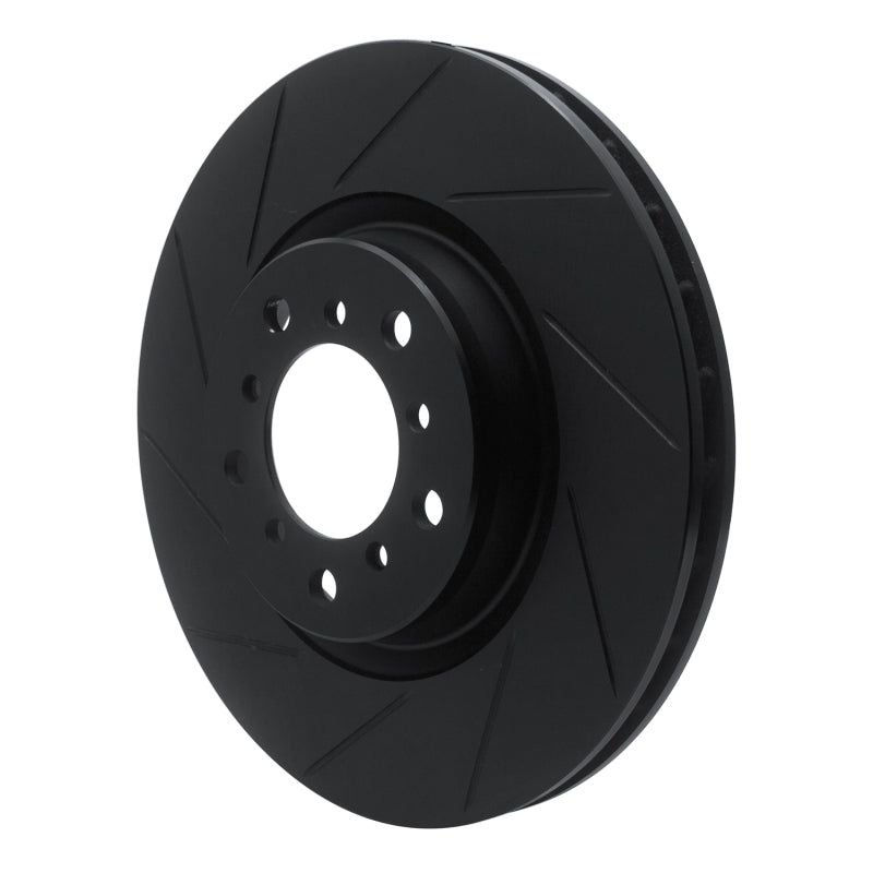 R1 01-06 BMW M3 Right Front Slotted Black Brake Rotor