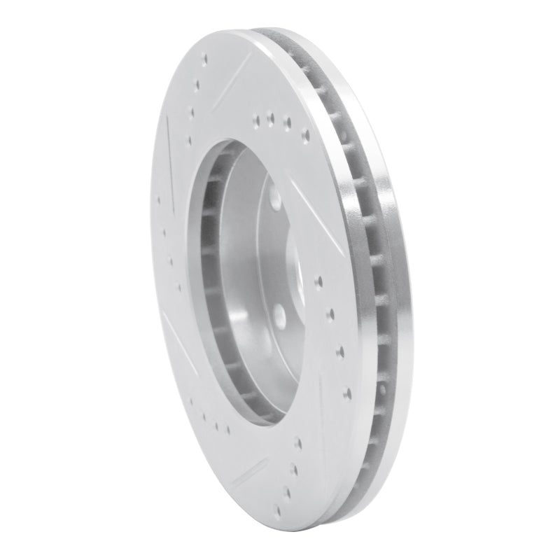 R1 92-01 Toyota Camry Front Right Drilled & Slotted Silver Brake Rotor