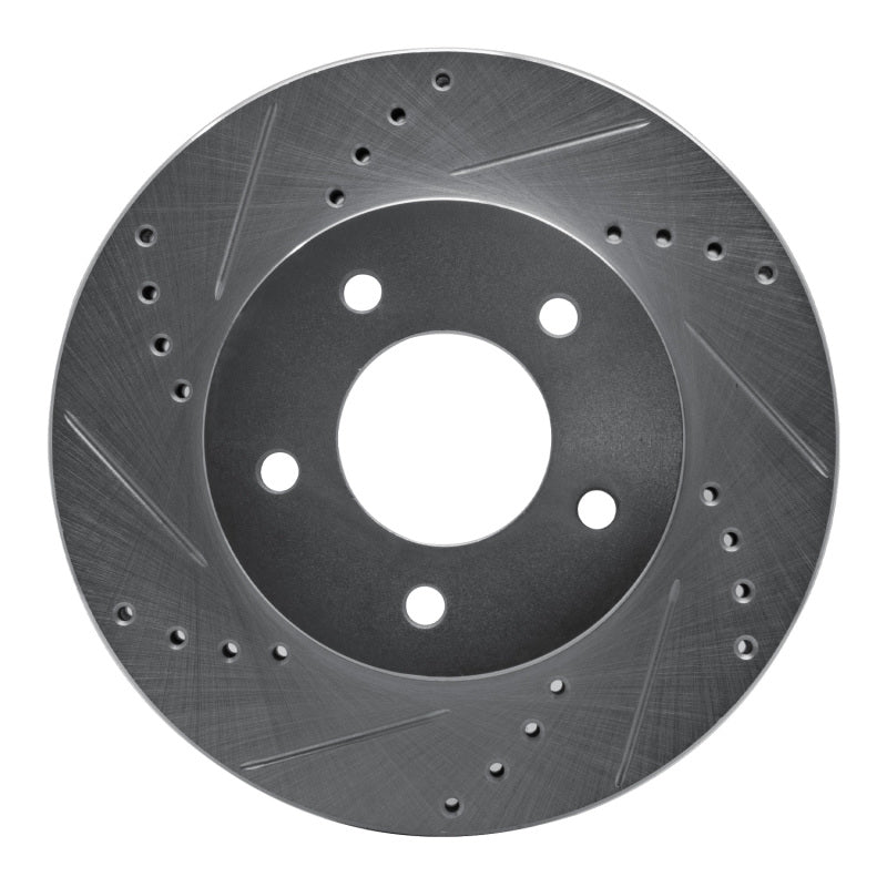 DFC 96-98 Mazda MPV Front Left Drilled & Slotted Silver Brake Rotor