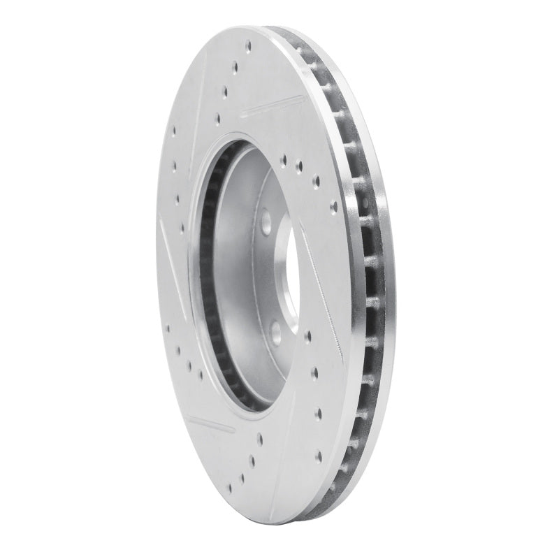 R1 01-07 Ford Escape Front Right Drilled & Slotted Silver Brake Rotor