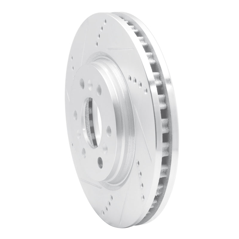 R1 06-09 Buick TERRAZA Front Left Drilled & Slotted Silver Brake Rotor