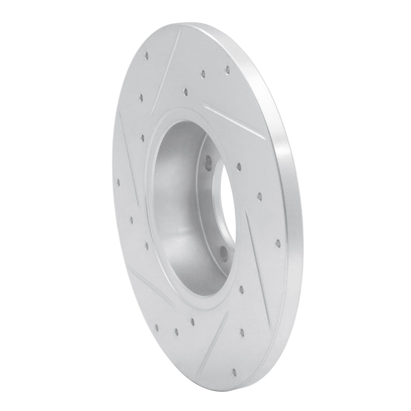 R1 80-83 Nissan 200SX Front Right Drilled & Slotted Silver Brake Rotor