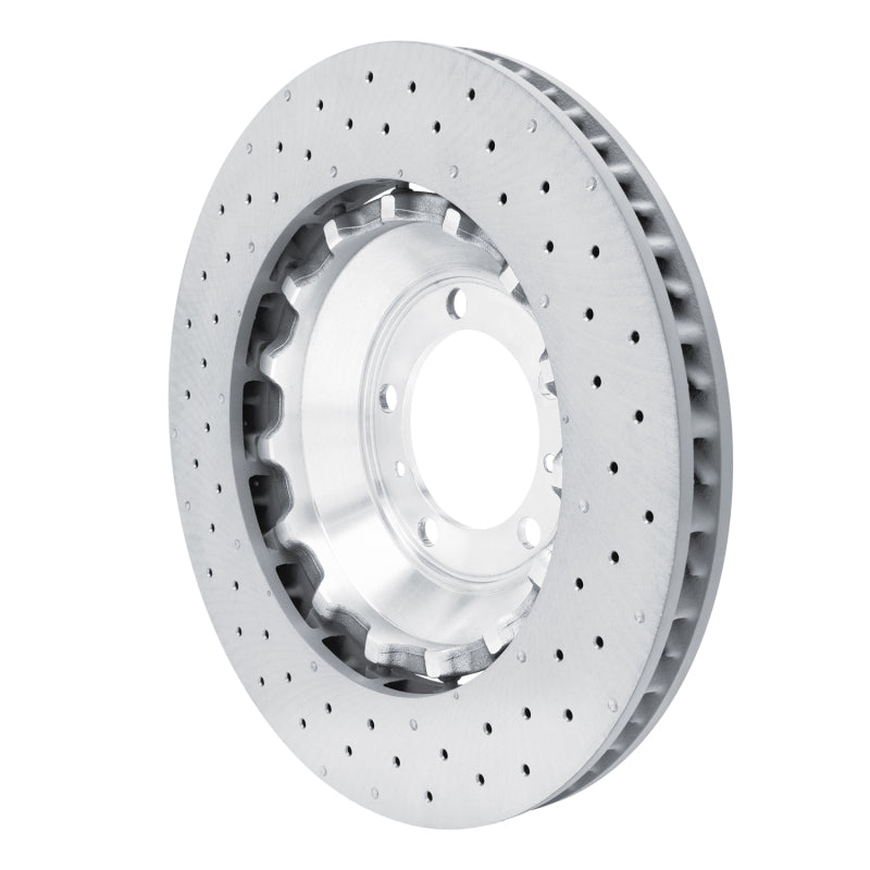 R1 10-11 Porsche 911 Right Front Drilled Carbon Alloy GeoMET Rotor