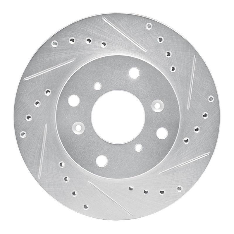 DFC 98-02 Acura CL Front Right Drilled & Slotted Silver Brake Rotor