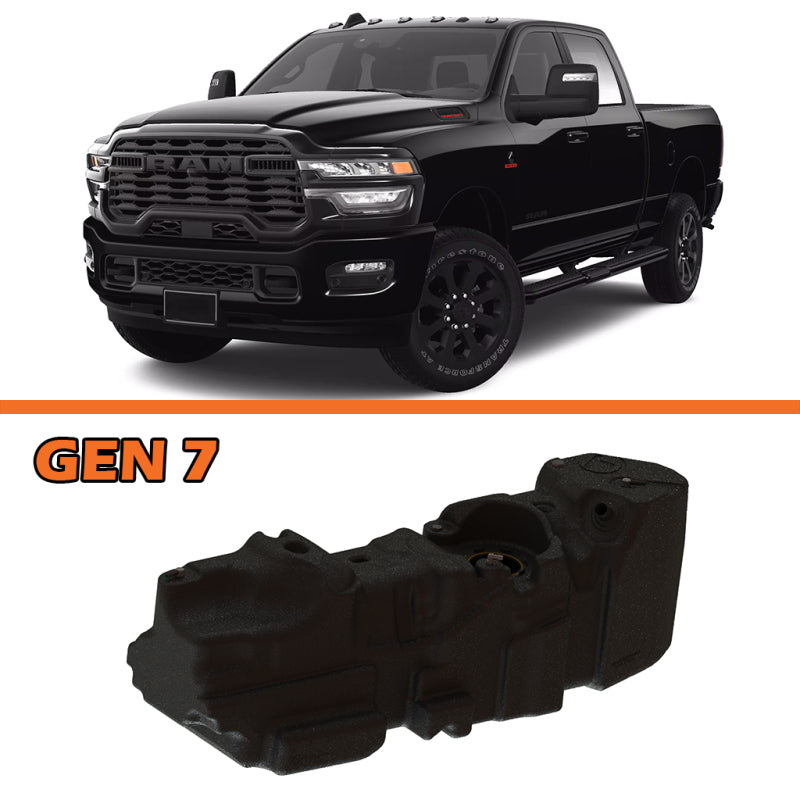 Titan Fuel Tanks 25-26 RAM 2500/3500 Cummins 4WD Crew Cab Short Bed 52 Gallon XXL Mid-Ship Fuel Tank