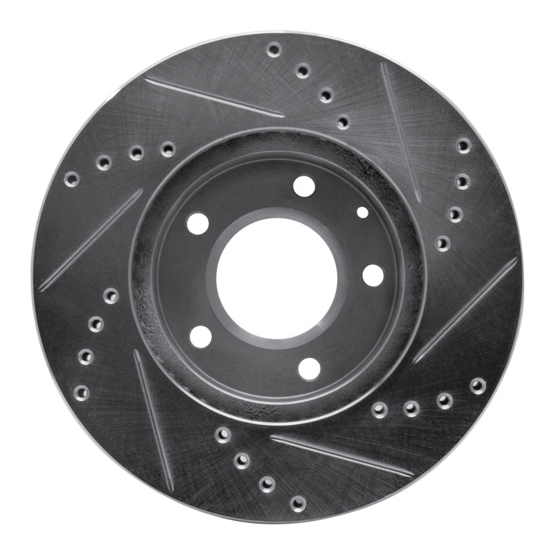 DFC 92-95 Mazda MPV Front Left Drilled & Slotted Silver Brake Rotor