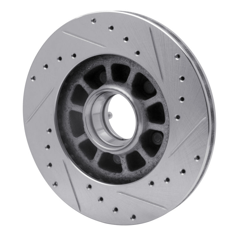 R1 83-92 Ford BRONCO II Front Left Drilled & Slotted Silver Brake Rotor