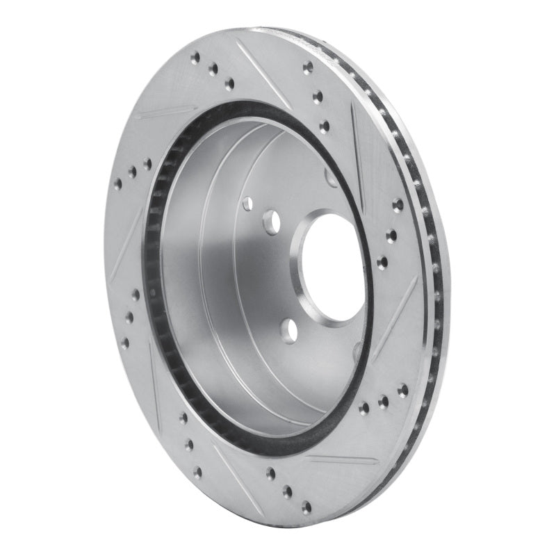 DFC 10-17 Chevrolet Equinox Rear Left Drilled & Slotted Silver Brake Rotor