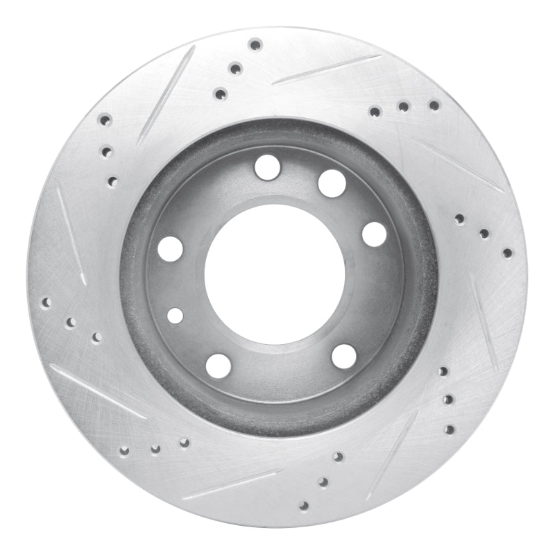 R1 2002-2006 Dodge Sprinter 3500 Front Right Drilled & Slotted Silver Brake Rotor