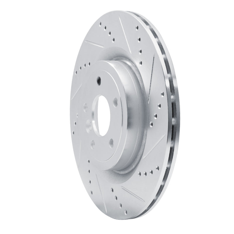 DFC 16-24 Jaguar XE Rear Right Drilled & Slotted Silver Brake Rotor