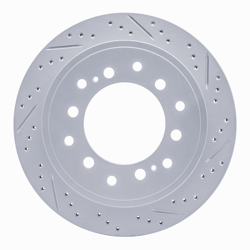 R1 10-24 Lexus GX460 Rear Right Drilled & Slotted Geo-Carbon Rotor