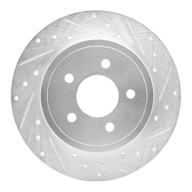 DFC 05-08 Ford Escape Rear Right Drilled & Slotted Silver Brake Rotor