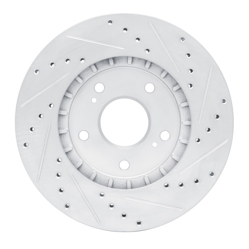 DFC 91-96 Acura NSX Rear Left Drilled & Slotted Silver Brake Rotor