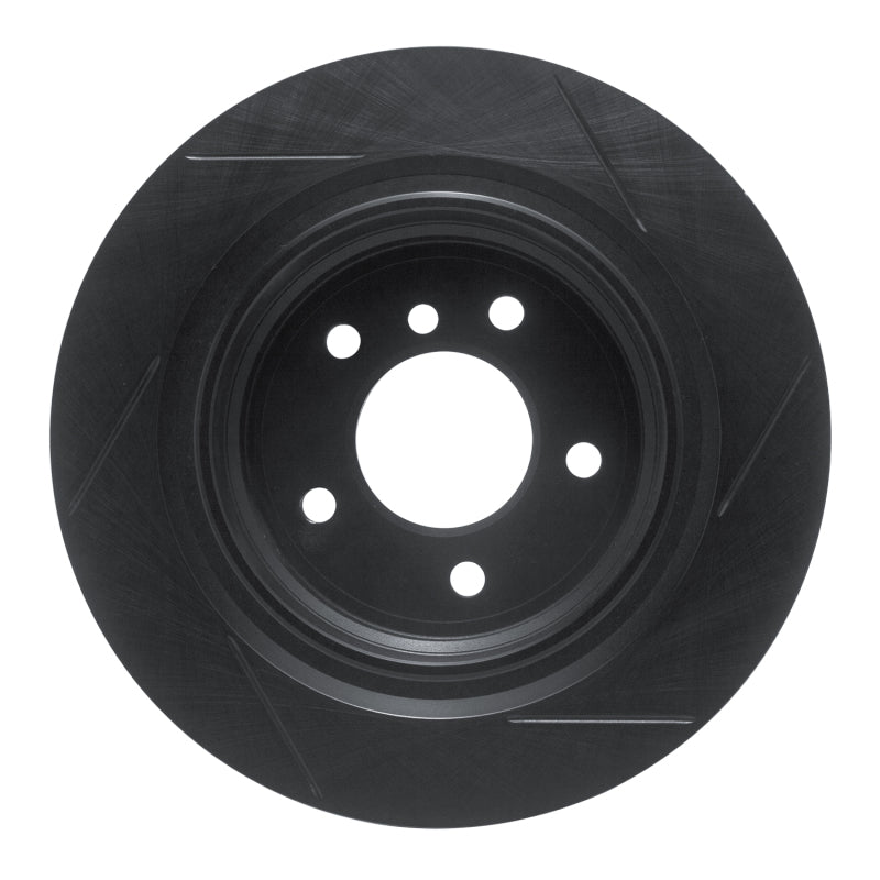R1 95-99 BMW M3 E36 Rear Right Slotted Black Brake Rotor