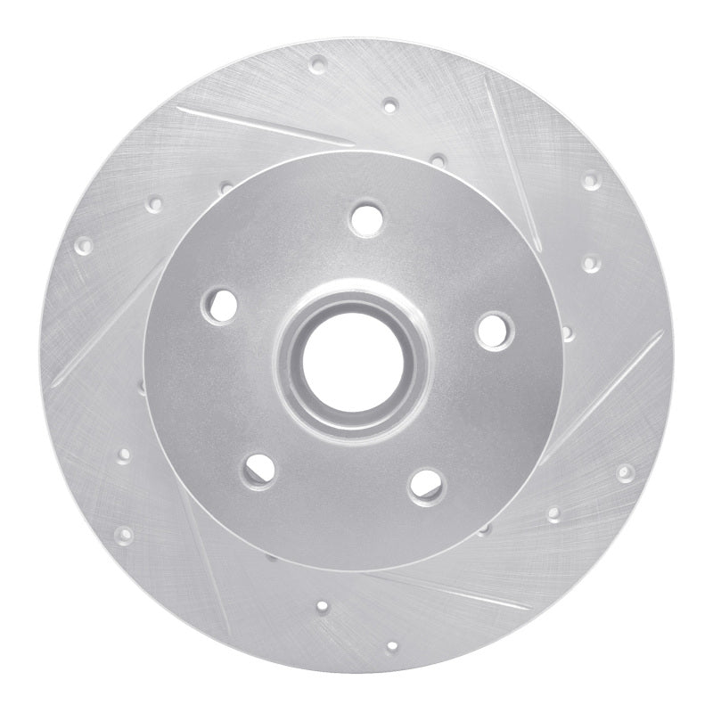 DFC 79-85 Volkswagen Type 2 Front Right Drilled & Slotted Silver Brake Rotor