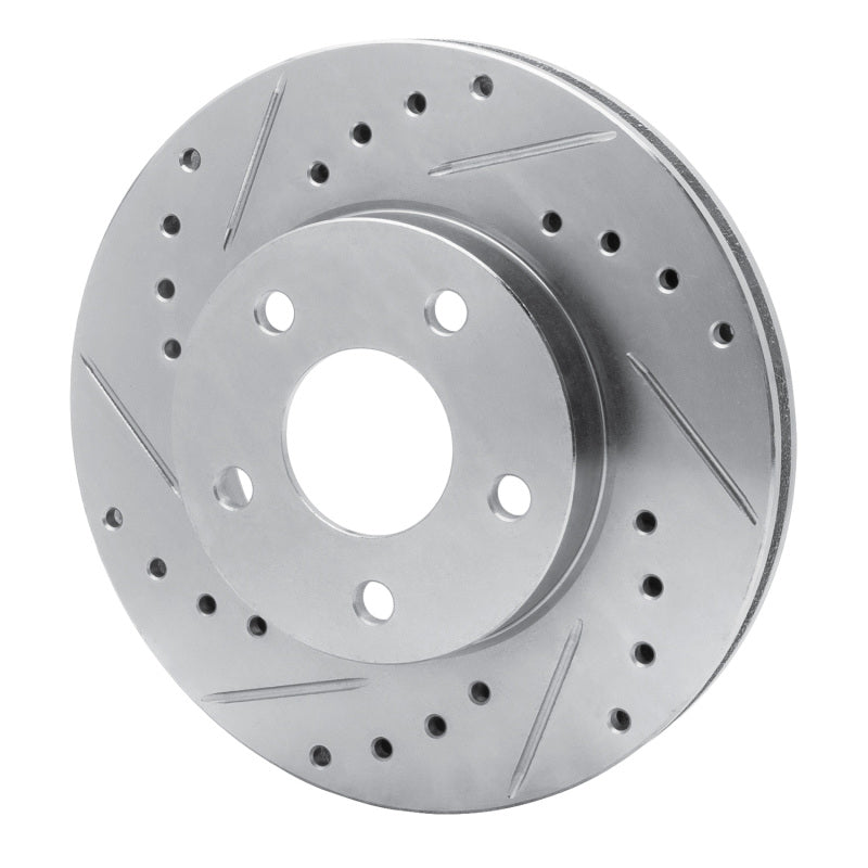 R1 82-84 Buick SKYHAWK Front Left Drilled & Slotted Silver Brake Rotor