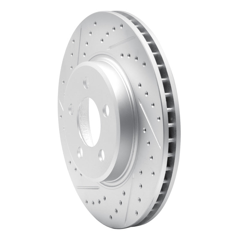 R1 09-11 Cadillac Sts Front Left Drilled & Slotted Geo-Carbon Rotor