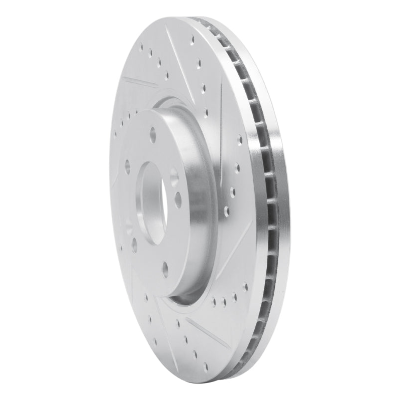DFC 12-16 Kia Sportage (USA/Canada) Front Right Drilled & Slotted Silver Brake Rotor