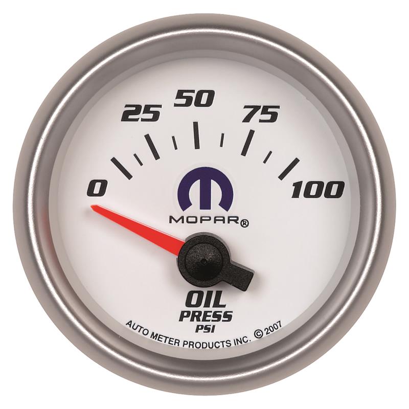 Autometer Mopar 52mm Short Sweep Electronic 0-100 PSI Oil Pressure Gauge