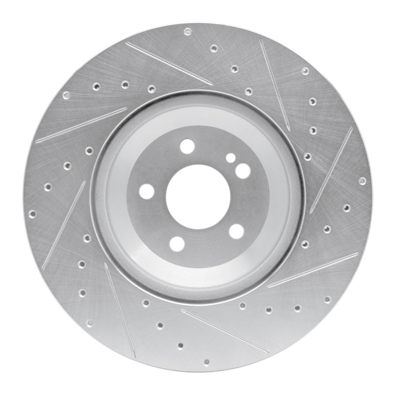 DFC 17-23 Mercedes-Benz CLS450 Rear Left Drilled & Slotted Silver Brake Rotor