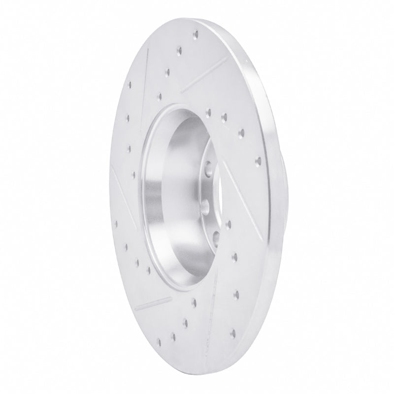 R1 73-85 Mercedes-Benz 300D Front Right Drilled & Slotted Silver Brake Rotor