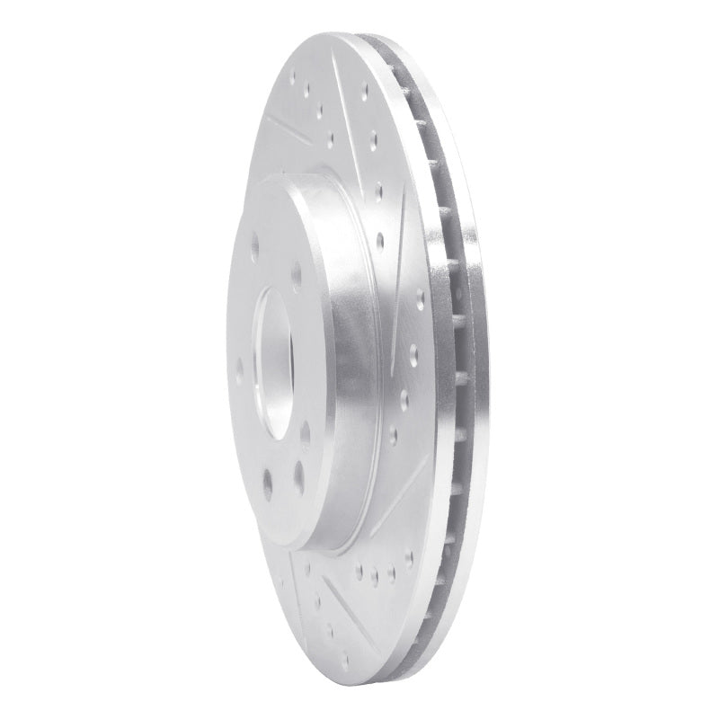 R1 94-97 Mercedes-Benz C230 Front Right Drilled & Slotted Silver Brake Rotor