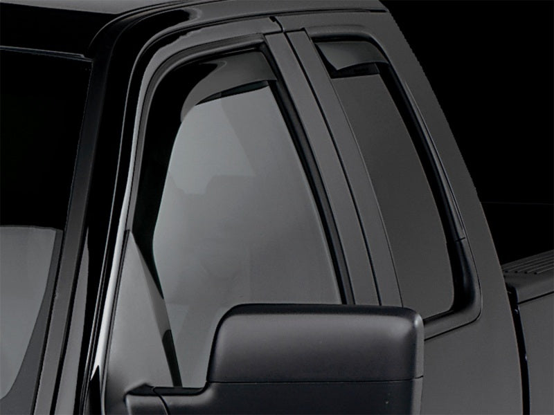 WeatherTech 04-08 Ford F150 Super Cab Front & Rear Side Window Deflectors - Dark Smoke