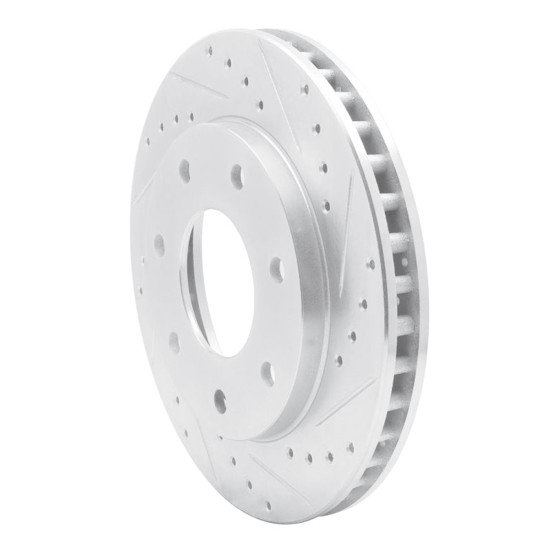 R1 97-04 Ford F-150 4WD Front Right Drilled & Slotted Silver Brake Rotor