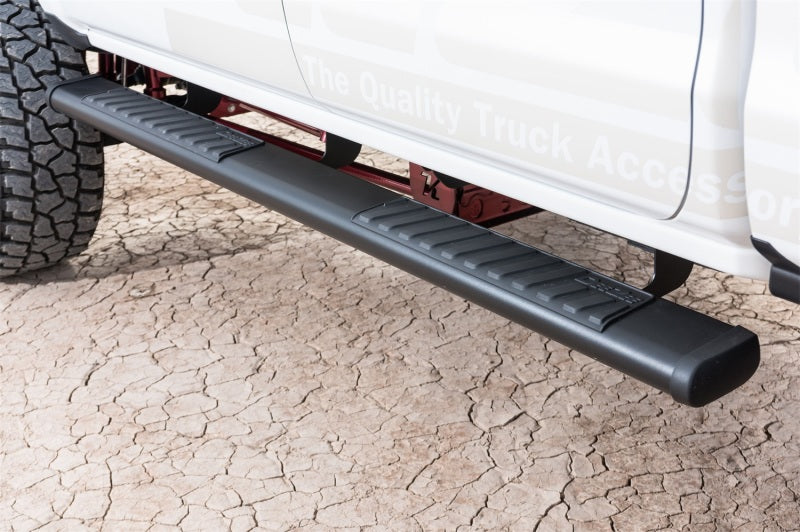 Dee Zee 99-23 Chevrolet/GMC/Dodge/Ford  Full Size Truck Tubes - 6In Oval - Black Steel (CrewCab)