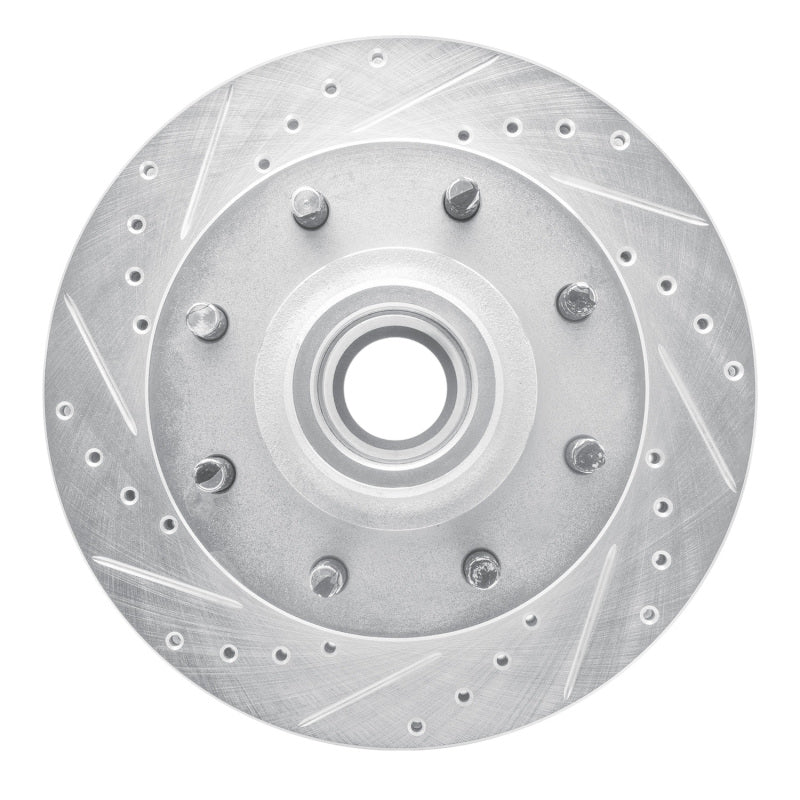 DFC 01-02 Chevrolet Express 2500 Front Left Drilled & Slotted Silver Brake Rotor