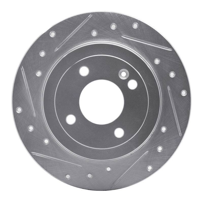 DFC 12-25 Dodge Attitude (Mexico) Rear Left Drilled & Slotted Silver Brake Rotor