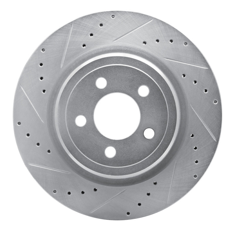 DFC 06-23 Dodge Charger Rear Left Drilled & Slotted Silver Brake Rotor
