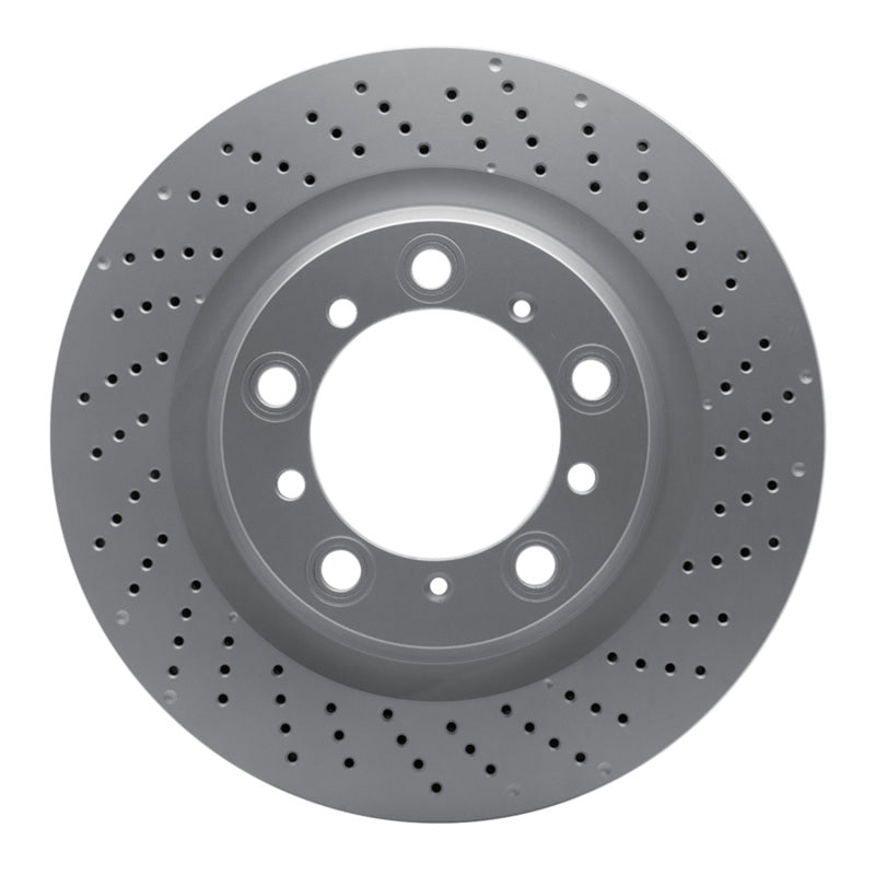 R1 16-23 Porsche 718 Cayman Right Rear Drilled GeoSPEC Coated Rotor