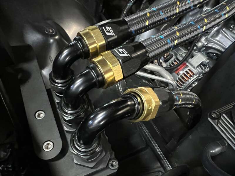 GReddy AN08 Reusable Hose Nylon Braided, Black/Gold/Blue