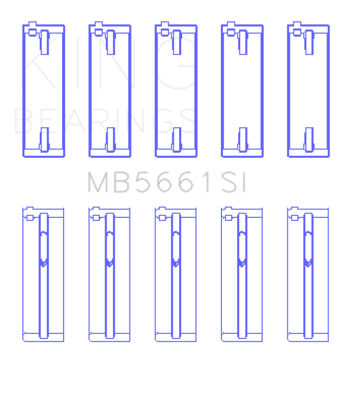 King Engine Bearings Audi/VW Adz/Awt/Apk/Bhp/Bpy/Aks (Size +0.25mm) Main Bearing Set